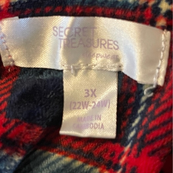 Secret Treasures Red And Green Plaid Pajama Set - Picture 6 of 11